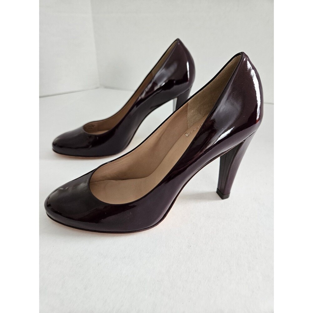 J Vincent Port Wine All Leather Pumps Patent Leather Upper Size 7.5